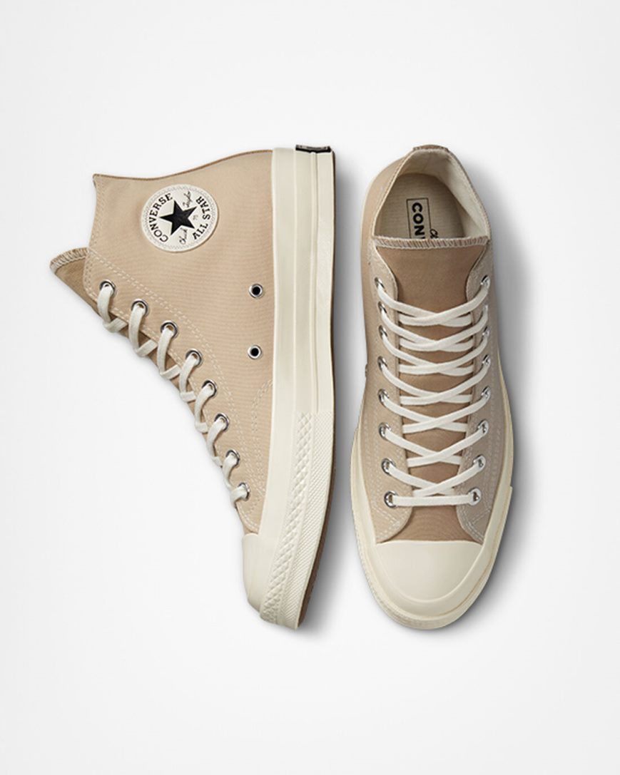 Tenisi Inalti Barbati Converse Chuck 70 Tri-Panel Bej | RO FTUAD286